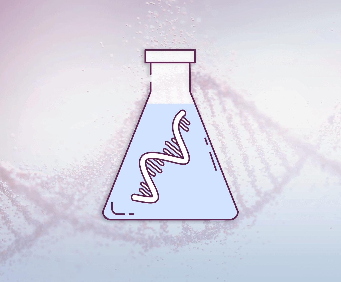 Image of a flask with single-stranded DNA inside.