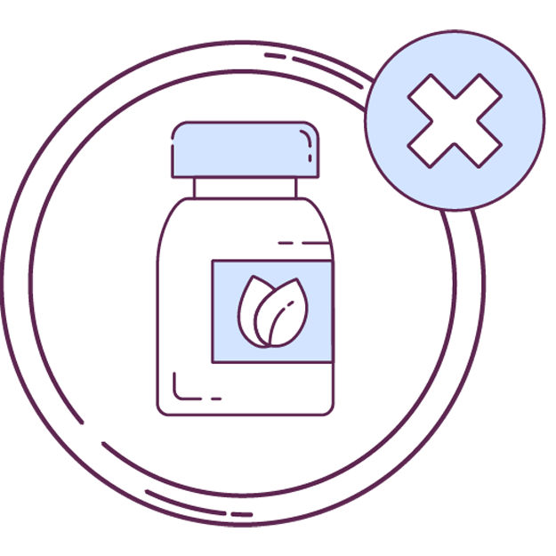 Icon of a pill bottle inside of a circle